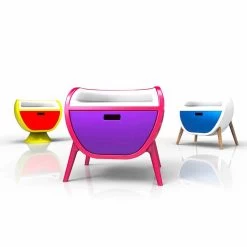 Mesita De Diseño Moderno Fabricada En Italia Modelo Gauche