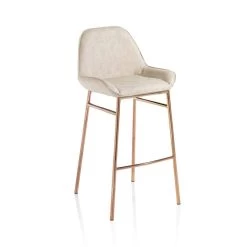2 Taburetes Modernos De Metal Con Asiento De Microfibra O Piel Sintética - Bellino -Tienda De Decoración 2 sgabelli moderni in metallo con seduta in microfibra o similpelle bellino 3