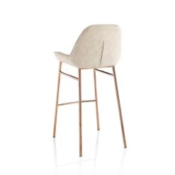 2 Taburetes Modernos De Metal Con Asiento De Microfibra O Piel Sintética - Bellino -Tienda De Decoración 2 sgabelli moderni in metallo con seduta in microfibra o similpelle bellino 4