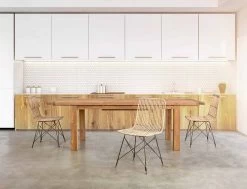 4 Sillas De Comedor En Acero Y Tejido De Kubu Homemotion - Kendall -Tienda De Decoración 4 sedie per sala da pranzo in acciaio e intreccio di kubu homemotion kendall 4