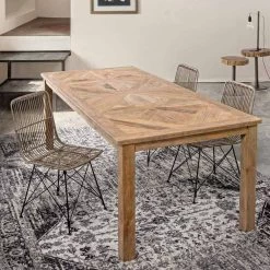 4 Sillas De Comedor En Acero Y Tejido De Kubu Homemotion - Kendall -Tienda De Decoración 4 sedie per sala da pranzo in acciaio e intreccio di kubu homemotion kendall 9