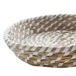 BANDEJA LINDSAY NATURAL -Tienda De Decoración bandeja lindsay fibra blanco 5