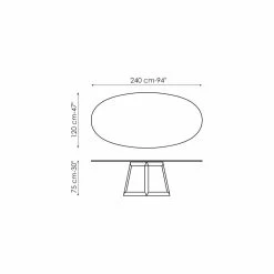 Mesa Oval De Diseño Bonaldo Greeny En Mármol Marquinia Made In Italy -Tienda De Decoración bonaldo greeny tavolo ovale di design in marmo marquinia made in italy 1