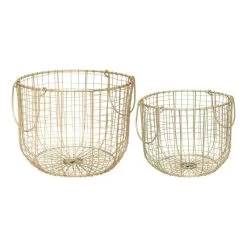CESTA ELSI METAL -Tienda De Decoración cesta elsi metal 1