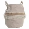 CESTO LÉRIDA POLIÉSTER 35X35CM -Tienda De Decoración cesto lerida beige