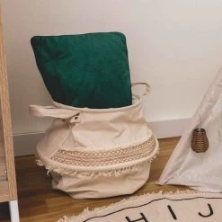 CESTO LÉRIDA POLIÉSTER 35X35CM -Tienda De Decoración cesto lerida beige 2