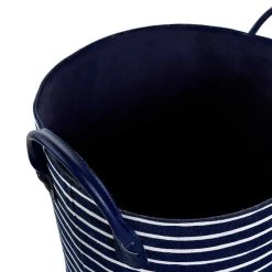 CESTO MARWAN POLIÉSTER 34X26CM -Tienda De Decoración cesto marwan rayas 2col 4