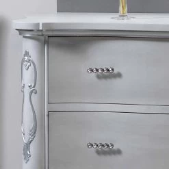 Dresser Diseño Clásico Y Mangos De Madera Maciza De Hueso De Cristal -Tienda De Decoración como design classico in legno massello e maniglie in cristallo bone 2