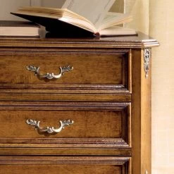 Mesita De Noche Para Dormitorio En Madera De Nogal 3 Cajones Made In Italy - Richard -Tienda De Decoración comodino camera da letto in legno noce 3 cassetti made in italy richard 2