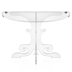 Mesilla De Diseño Clásico En Cristal Acrílico Y PMMA, Tiana -Tienda De Decoración comodino design classico in cristallo acrilico e pmma tiana 2