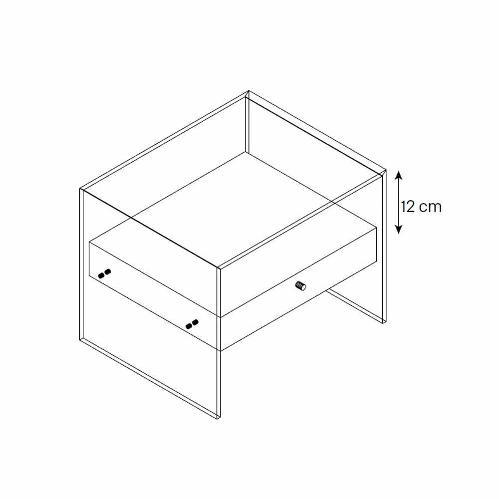 Comodino Di Design Moderno In Vetro Extrachiaro Made In Italy– Segreto 15 Comodino Di Design Moderno In Vetro Extrachiaro Made In Italy– Segreto - Imagen 13