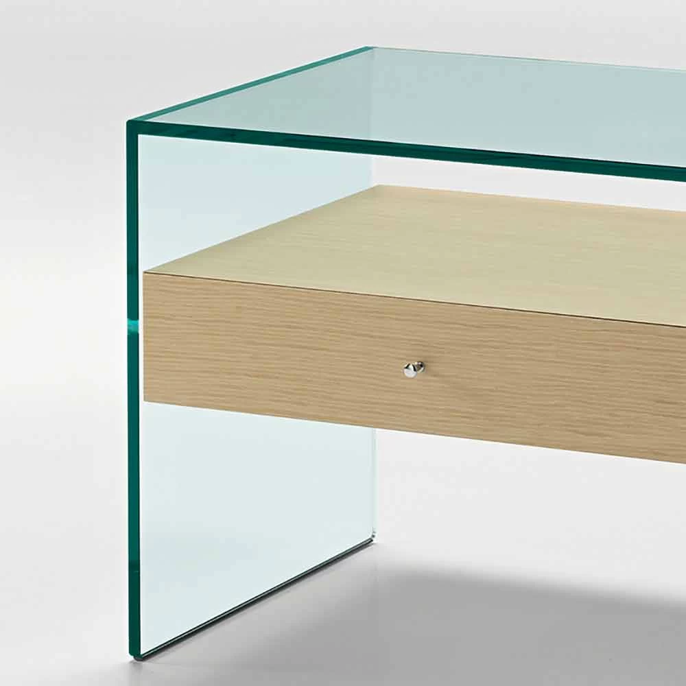 Comodino Di Design Moderno In Vetro Extrachiaro Made In Italy– Segreto 12 Comodino Di Design Moderno In Vetro Extrachiaro Made In Italy– Segreto - Imagen 10