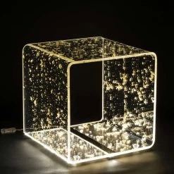 Lámpara De Mesilla De Noche LED Acrílico De Cristal Y Hoja De Oro, Plata O Cobre - Gnassi 9 Lámpara De Mesilla De Noche LED Acrílico De Cristal Y Hoja De Oro, Plata O Cobre - Gnassi -Tienda De Decoración comodino luminoso cristallo acrilico e foglia oro argento o rame gnassi 2