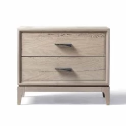 Mesita De Noche Moderna Con 2 Cajones De Roble Antiguo, L.60xp.42 Cm, Margo -Tienda De Decoración comodino moderno 2 cassetti in rovere antico l 60 x p 42 cm margo 2