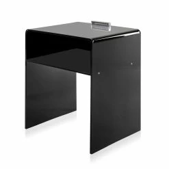 Mesita De Noche Negra Con Luz LED Táctil Iluminable Adelia, Fabricada En Italia 13 Mesita De Noche Negra Con Luz LED Táctil Iluminable Adelia, Fabricada En Italia -Tienda De Decoración comodino nero con luce led illuminabile al tocco adelia made in italy 3