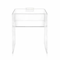 Mesita De Noche Transparente Con Luz LED Táctil Iluminable Adelia -Tienda De Decoración comodino trasparente con luce led illuminabile al tocco adelia 2