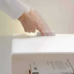 Mesita De Noche Transparente Con Luz LED Táctil Iluminable Adelia -Tienda De Decoración comodino trasparente con luce led illuminabile al tocco adelia 5