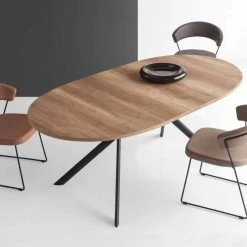 Connubia Calligaris Júpiter Mesa Ovalada De Madera, L140 / 190cm