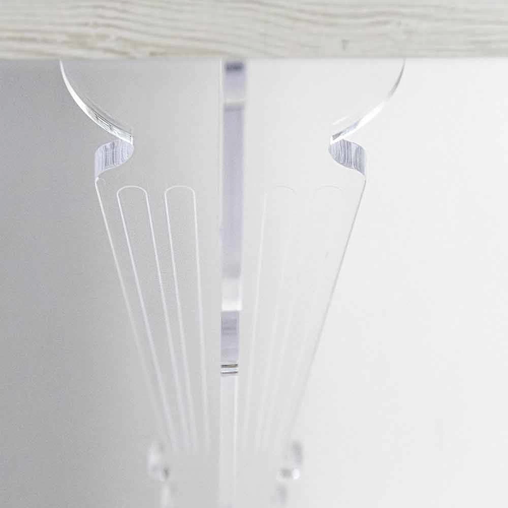 Tablero De Consola De Pared En Madera Gris, Blanca O Corten Y Plexiglás - Leopardi 10 Tablero De Consola De Pared En Madera Gris, Blanca O Corten Y Plexiglás - Leopardi - Imagen 8