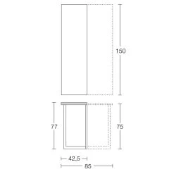 Consola Extensible 150 Cm En Metal Y Melamina Made In Italy - Solapa -Tienda De Decoración consolle allungabile 150 cm in metallo e nobilitato made in italy flap 10