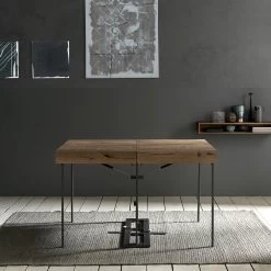 Consola Extensible A 214 Cm En Madera Y Metal Made In Italy - Leonide -Tienda De Decoración consolle allungabile a 214 cm in legno e metallo made in italy leonide 2