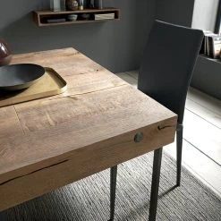 Consola Extensible A 214 Cm En Madera Y Metal Made In Italy - Leonide -Tienda De Decoración consolle allungabile a 214 cm in legno e metallo made in italy leonide 4