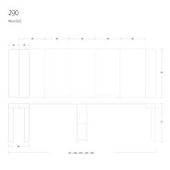 Consola Extensible Hasta 290 Cm En Melamina Madera Made In Italy - Paride -Tienda De Decoración consolle allungabile a 290 cm in legno nobilitato made in italy paride 10