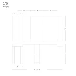 Consola Extensible Hasta 290 Cm En Melamina Madera Made In Italy - Paride -Tienda De Decoración consolle allungabile a 290 cm in legno nobilitato made in italy paride 9