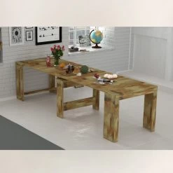 Consola Extensible A 300 Cm Desde La Entrada O La Sala De Estar En Madera - Katharina -Tienda De Decoración consolle allungabile a 300 cm da ingresso o salotto in legno katharina 19