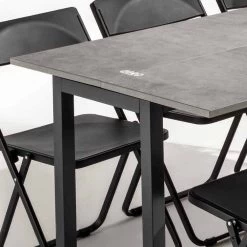 Consola Extensible Con Tablero En Melamina Y Base En Metal Pintado - Adino -Tienda De Decoración consolle allungabile con piano in nobiliato e base in metallo verniciato adino 3