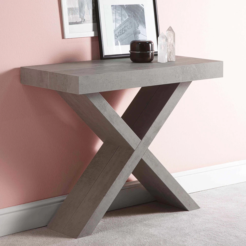 Consola Extensible Hasta 195 Cm En Madera De Melamina - Merlin 5 Consola Extensible Hasta 195 Cm En Madera De Melamina - Merlin - Imagen 3