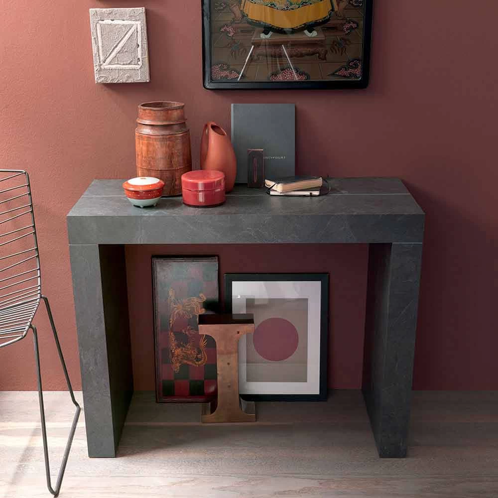 Consola De Mesa Extensible Hasta 290 Cm Con Tablero De Madera Made In Italy - Seregno 5 Consola De Mesa Extensible Hasta 290 Cm Con Tablero De Madera Made In Italy - Seregno - Imagen 3