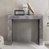 Consola Extensible Hasta 295 Cm Made In Italy Efecto Cemento - Rudolf -Tienda De Decoración consolle allungabile fino a 295 cm effetto cemento made in italy rudolf