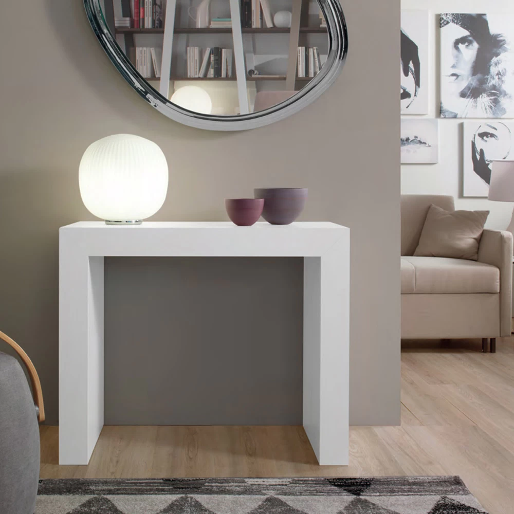 Consola Extensible Hasta 295 Cm En Laminado Made In Italy - Rudolf 7 Consola Extensible Hasta 295 Cm En Laminado Made In Italy - Rudolf - Imagen 5