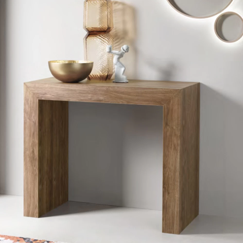 Consola Extensible Hasta 295 Cm En Laminado Made In Italy - Rudolf 3 Consola Extensible Hasta 295 Cm En Laminado Made In Italy - Rudolf