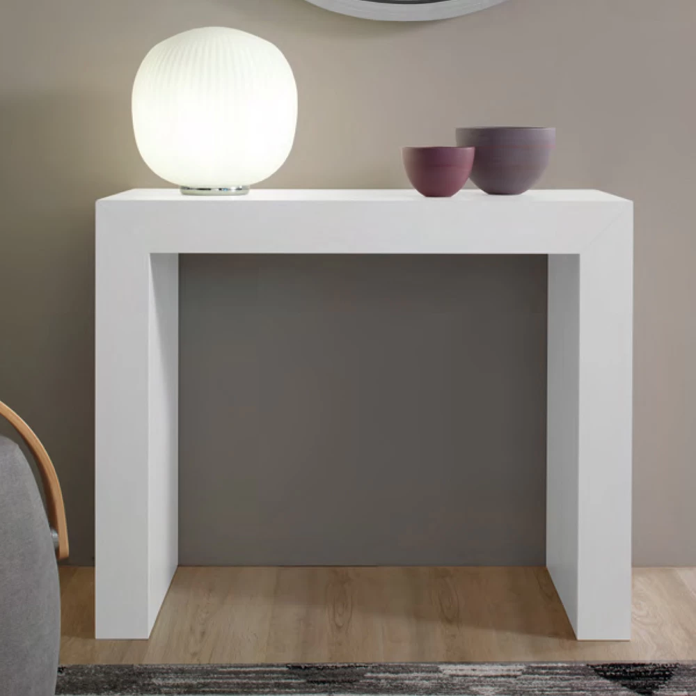 Consola Extensible Hasta 295 Cm En Laminado Made In Italy - Rudolf 6 Consola Extensible Hasta 295 Cm En Laminado Made In Italy - Rudolf - Imagen 4