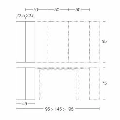 Consola De Mesa Extensible Hasta 295 Cm En Madera Diseño Made In Italy - Temocle -Tienda De Decoración consolle allungabile fino a 295 cm in legno di design made in italy temocle 8