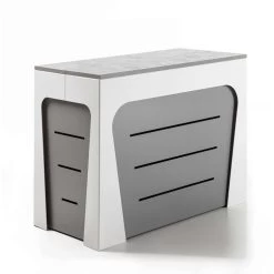 Consola Extensible De Madera Con Carro Y 12 Sillas Plegables - Meraviglia 14 Consola Extensible De Madera Con Carro Y 12 Sillas Plegables - Meraviglia -Tienda De Decoración consolle allungabile in legno con carrellino e 12 sedie pieghevoli meraviglia 4