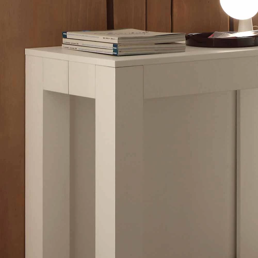 Consola Extensible Bosa, Acabado Blanco Poro Abierto 4 Consola Extensible Bosa, Acabado Blanco Poro Abierto - Imagen 2