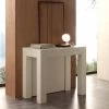 Consola Extensible Bosa, Acabado Blanco Poro Abierto -Tienda De Decoración consolle allungabile in nobilitato folding bianco poro aperto bosa
