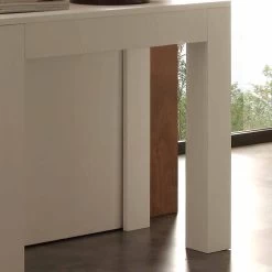 Consola Extensible Bosa, Acabado Blanco Poro Abierto 8 Consola Extensible Bosa, Acabado Blanco Poro Abierto -Tienda De Decoración consolle allungabile in nobilitato folding bianco poro aperto bosa 2