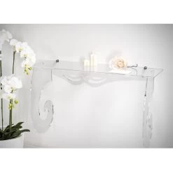 Consola De Pared En Plexiglás 100% Tres Acabados Made In Italy - Taiwán -Tienda De Decoración consolle da parete in plexiglass 100 tre finiture made in italy taiwan 2