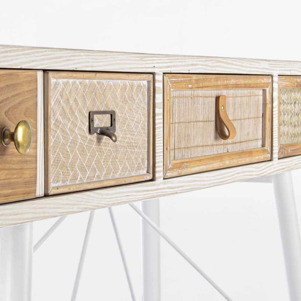 Consola De Diseño Étnico En Mdf Y Acero Con Cajones Decorados - Paprika 7 Consola De Diseño Étnico En Mdf Y Acero Con Cajones Decorados - Paprika - Imagen 5