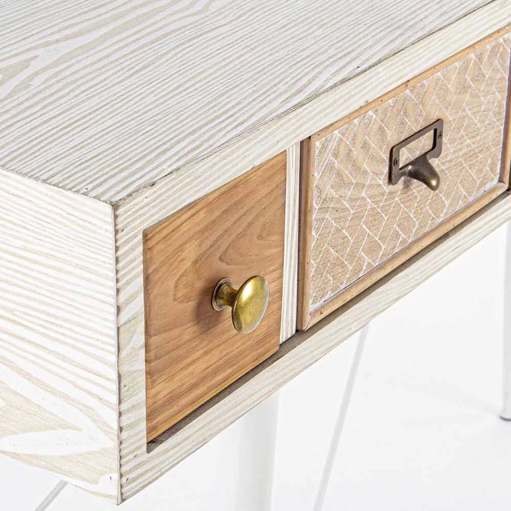 Consola De Diseño Étnico En Mdf Y Acero Con Cajones Decorados - Paprika 8 Consola De Diseño Étnico En Mdf Y Acero Con Cajones Decorados - Paprika - Imagen 6