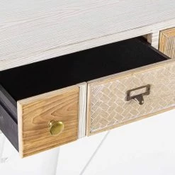 Consola De Diseño Étnico En Mdf Y Acero Con Cajones Decorados - Paprika 15 Consola De Diseño Étnico En Mdf Y Acero Con Cajones Decorados - Paprika -Tienda De Decoración consolle di design etnico in mdf e acciaio con 3 cassetti decorati paprika 6