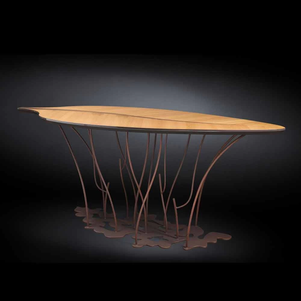 Consola De Diseño Madera Contrachapada De Roble Fenice 3 Consola De Diseño Madera Contrachapada De Roble Fenice