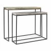 Consola De Diseño Industrial Minimalista En Acero 2 Piezas Homemotion - Rambutan