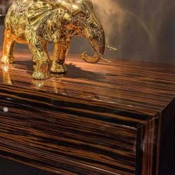 Consola En Madera De ébano Pulido Con 4 Cajones Ada -Tienda De Decoración consolle in legno di ebano lucido con cassetti scorrevoli ada 4 4