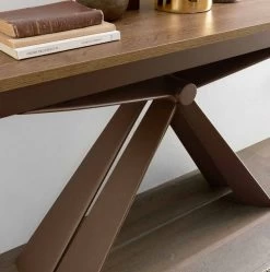 Consola De Mesa En Madera Y Metal Extensible Hasta 295 Cm Made In Italy - Timedio -Tienda De Decoración consolle in legno e metallo allungabile fino 295 cm made in italy timedio 16