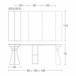 Consola De Mesa En Madera Y Metal Extensible Hasta 295 Cm Made In Italy - Timedio -Tienda De Decoración consolle in legno e metallo allungabile fino 295 cm made in italy timedio 18